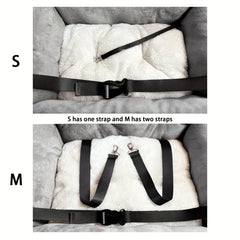 [Gray Pet Carrier] Soft Gray Pet Carrier, Car Seat for Cats and Small Dogs | Adjustable Straps, Ergonomic Design for Safe Travel, Secure Fit for Vehicles