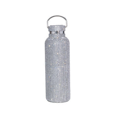[Sparkling Water Bottle] Elegant Sparkling 350/500/750ml Bling Stainless Steel Water Bottle | Leakproof Lid, Thermal Insulation for Hot & Cold Drinks, Modern Rectangular Design - Perfect Christmas, Mother's Day, Graduation Gi