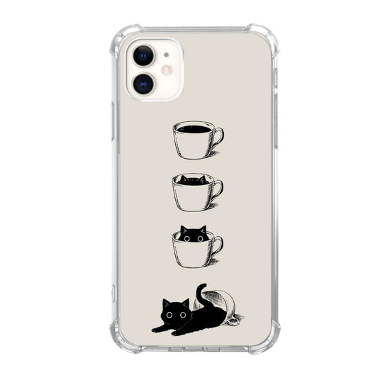 Rambulgkt Cute Black Cats Case Compatible with iPhone 11 Cup Cats Case for iPhone 11 Cool Cute TPU Bumper Phone Case Cover