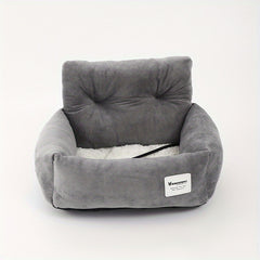 [Gray Pet Carrier] Soft Gray Pet Carrier, Car Seat for Cats and Small Dogs | Adjustable Straps, Ergonomic Design for Safe Travel, Secure Fit for Vehicles