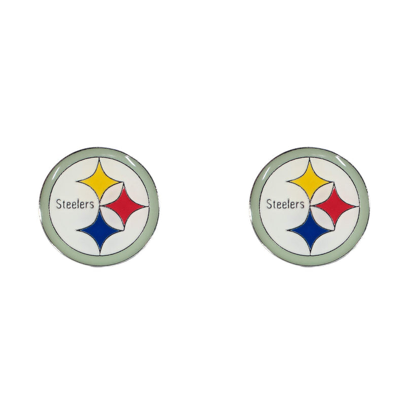 Aminco NFL Pittsburgh Steelers Logo Post EarringsTeam ColorOS