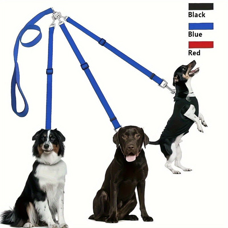 Adjustable No-Pull Dog Leash Suitable for Outdoor Walking & Car Travel - 3-Way Car Seat Belt Harness for Dogs, for Hiking, Camping, Vehicle Rides