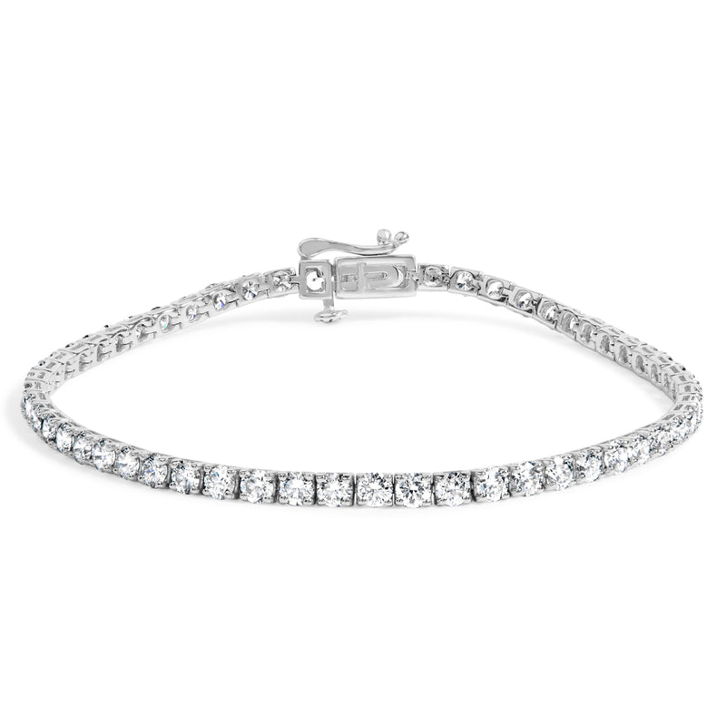 14K White Gold 5.0 Cttw Lab Grown Diamond Tennis Bracelet (F-G Color, VS1-VS2 Clarity) - 7.25