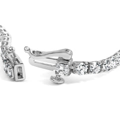 14K White Gold 5.0 Cttw Lab Grown Diamond Tennis Bracelet (F-G Color, VS1-VS2 Clarity) - 7.25" Inches