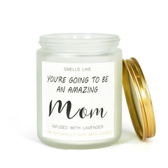 CHLJAR New Mom Gifts for Women - Handmade Lavender Natural Soy Wax mom to be Gift Candle Pregnancy Must Haves Pregnancy Gifts for Expecting Mom Wife Friend Sister