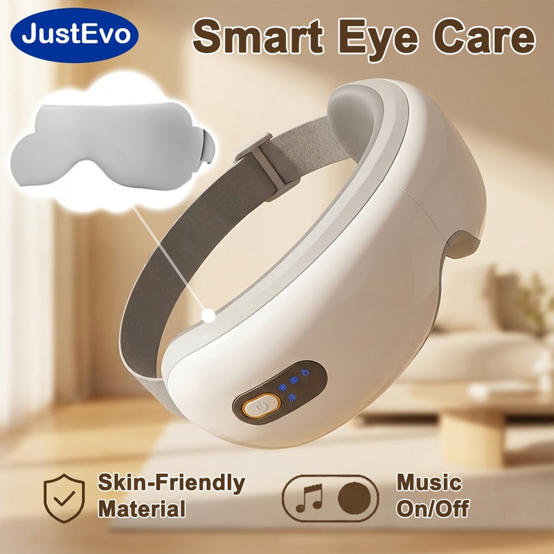 Eye Massager. Smart Eye Massager with Heat And Vibration, 4D Air Compression Eye Mask, Portable Rechargeable Device with Music, Foldable Design for Home Office Relaxation. Perfect Valentine's Day Present.