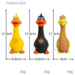US LOCAL STOCK Hiphoppet New Latex Interactive Dog Chew Toys Cute Duck Shape Squeaky Pet Dog Interactive Boredom Buster Toys