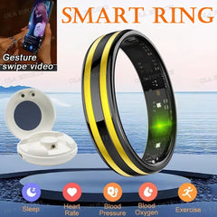 New 6.3mm Thin Smart Ring Health Monitor Smartring Outdoor Waterproof Ring Heart Rate Body Temperature Monitoring Sports rings
