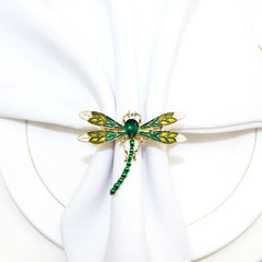 6 Pcs Creative Dragonfly Napkin Buckle Cloth Ring Western Food Set Tableware Decoration