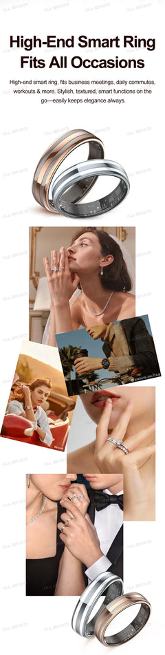 New 6.3mm Thin Smart Ring Health Monitor Smartring Outdoor Waterproof Ring Heart Rate Body Temperature Monitoring Sports rings