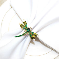 6 Pcs Creative Dragonfly Napkin Buckle Cloth Ring Western Food Set Tableware Decoration