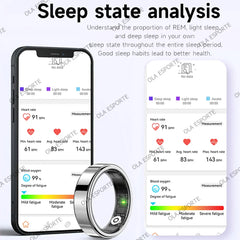 New Smart Ring Waterproof All Day Heart Rate Monitor Sleep Monitor Smartring Take Photoes Healthy Ring Multiple Sport Modes Ring