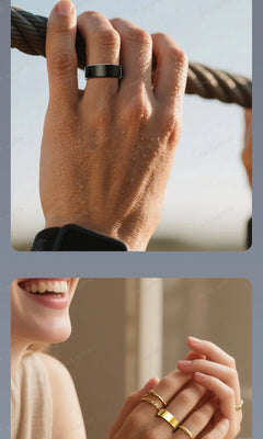 2025 Smart Ring Blood Pressure Heart Rate Sleep Monitoring Smartring IP68 & 5ATM Waterproof Multi-sport Mode Smartring Man Women