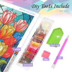 5D Diamond Painting Suitable for Adult Beginners Flowers Women Diamond Art Kit DIY Home Wall Decoration Crafts