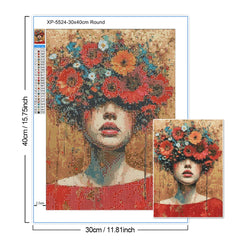 5D Diamond Painting Suitable for Adult Beginners Flowers Women Diamond Art Kit DIY Home Wall Decoration Crafts