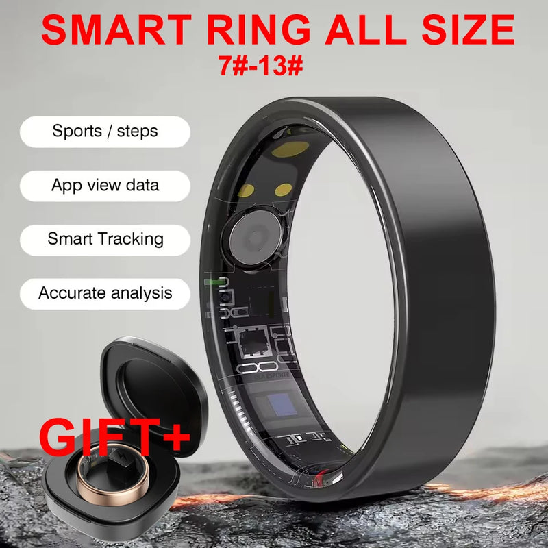 New Smart Ring Waterproof All Day Heart Rate Monitor Sleep Monitor Smartring Take Photoes Healthy Ring Multiple Sport Modes Ring