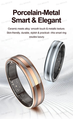 New 6.3mm Thin Smart Ring Health Monitor Smartring Outdoor Waterproof Ring Heart Rate Body Temperature Monitoring Sports rings