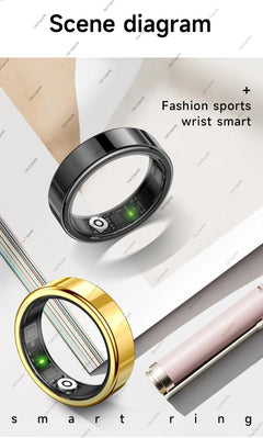 New Smart Ring Waterproof All Day Heart Rate Monitor Sleep Monitor Smartring Take Photoes Healthy Ring Multiple Sport Modes Ring