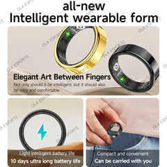 New Smart Ring Waterproof All Day Heart Rate Monitor Sleep Monitor Smartring Take Photoes Healthy Ring Multiple Sport Modes Ring