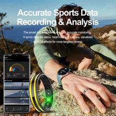 New 6.3mm Thin Smart Ring Health Monitor Smartring Outdoor Waterproof Ring Heart Rate Body Temperature Monitoring Sports rings