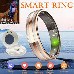 New 6.3mm Thin Smart Ring Health Monitor Smartring Outdoor Waterproof Ring Heart Rate Body Temperature Monitoring Sports rings