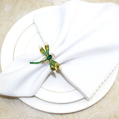 6 Pcs Creative Dragonfly Napkin Buckle Cloth Ring Western Food Set Tableware Decoration