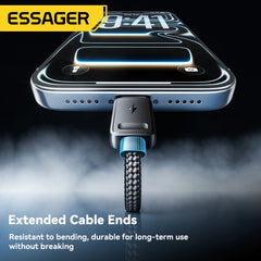 Essager 4-in-1 Fast Charging Portable Cable for Travel Type C Female to Multi USB with 2 Type C Micro And Lightning Adapters