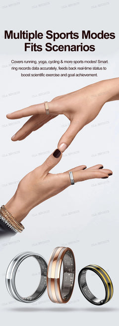 New 6.3mm Thin Smart Ring Health Monitor Smartring Outdoor Waterproof Ring Heart Rate Body Temperature Monitoring Sports rings