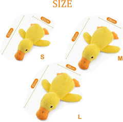 Duck dog toy plush chew resistant durable dog toy with quacking sound teeth grinding relief soft companion for small large dog