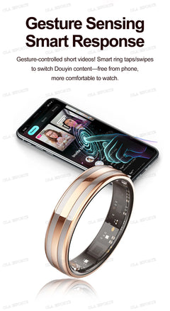 New 6.3mm Thin Smart Ring Health Monitor Smartring Outdoor Waterproof Ring Heart Rate Body Temperature Monitoring Sports rings