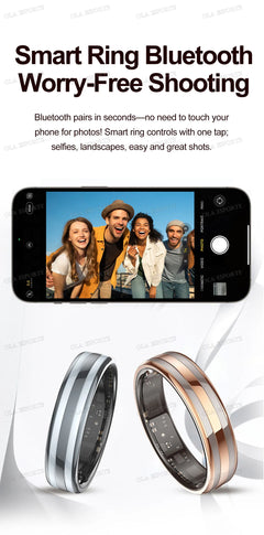 New 6.3mm Thin Smart Ring Health Monitor Smartring Outdoor Waterproof Ring Heart Rate Body Temperature Monitoring Sports rings