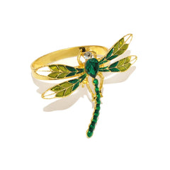 6 Pcs Creative Dragonfly Napkin Buckle Cloth Ring Western Food Set Tableware Decoration