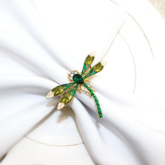 6 Pcs Creative Dragonfly Napkin Buckle Cloth Ring Western Food Set Tableware Decoration