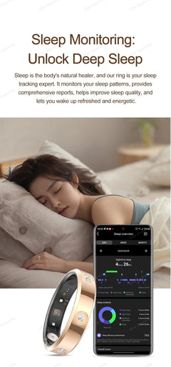 2025 Smart Ring Women Men Super narrow 6.3mm Heart Rate Health Stress measurement Monitor IP68 Waterproof Fashion Sports Rings