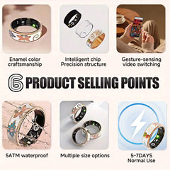 NEW Healthy Smart Ring 5 ATM Waterproof Wireless Call Heart Rate/Sleep/Blood Oxygen Monitoring For Android/IOS Men Women Gifts
