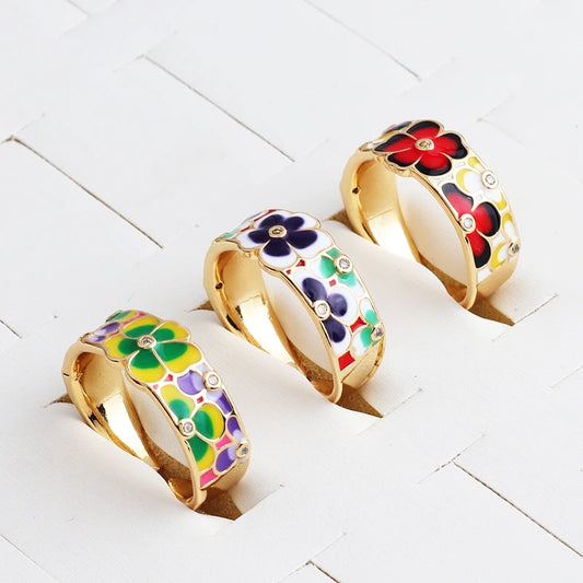 2025 New Rings For Women Creative Handmade Enamel Craft Women's Rings Women's Party Jewelry Epoxy Craft Womens Rings
