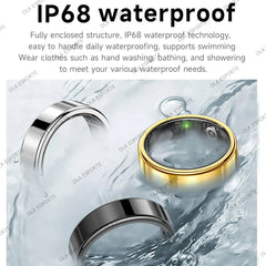 New Smart Ring Waterproof All Day Heart Rate Monitor Sleep Monitor Smartring Take Photoes Healthy Ring Multiple Sport Modes Ring