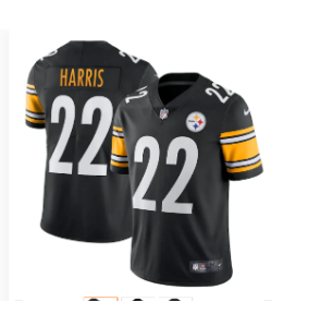 Pittsburgh Steelers Black Jersey - Najee Harris (One Piece)