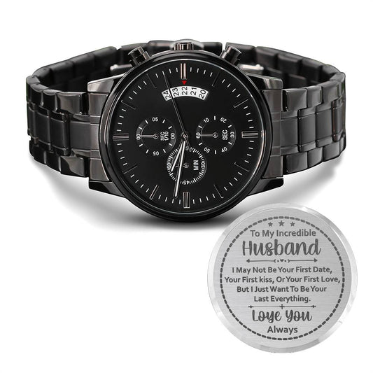 To My Husband Your Last Everything (Charcoal Black) – Men's Watch