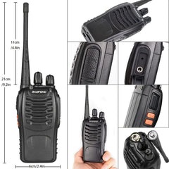 2pcs BAOFENG BF-888S UHF 400-480MHz Amateur Radio Handheld Two Way Radio UHF Portable Walkie Talkies for Adults, Hiking Biking Camping