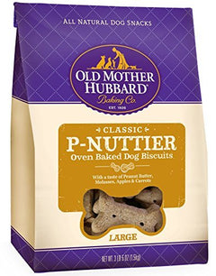 Old Mother Hubbard Classic Crunchy Natural Dog Treats P-Nuttier Large Biscuits 3.3-Pound Bag by Old Mother Hubbard