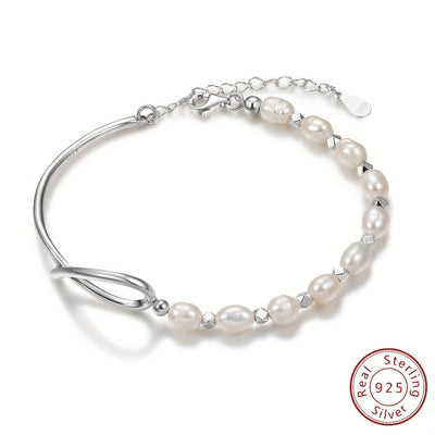 100% Real 925 Sterling Silver Bracelet for Women Bangle Elegant Decor Bracelet for Wedding