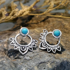 Bohemian Style for Lotus Earrings with Unique Design