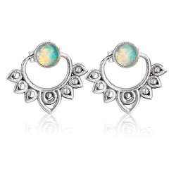 Bohemian Style for Lotus Earrings with Unique Design